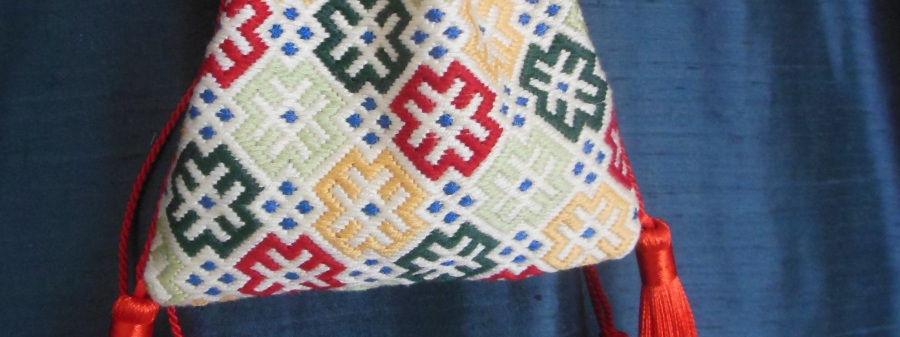 Medieval embroidered bag